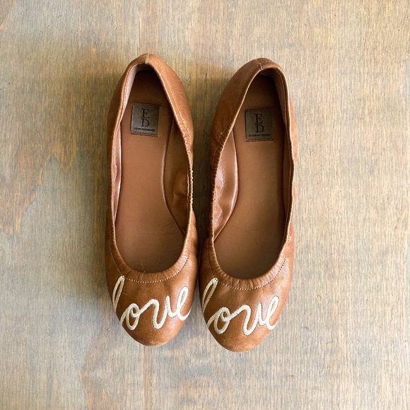 Ellen Degeneres Shoes - ellen degeneres / ed langston ballet flat tan love